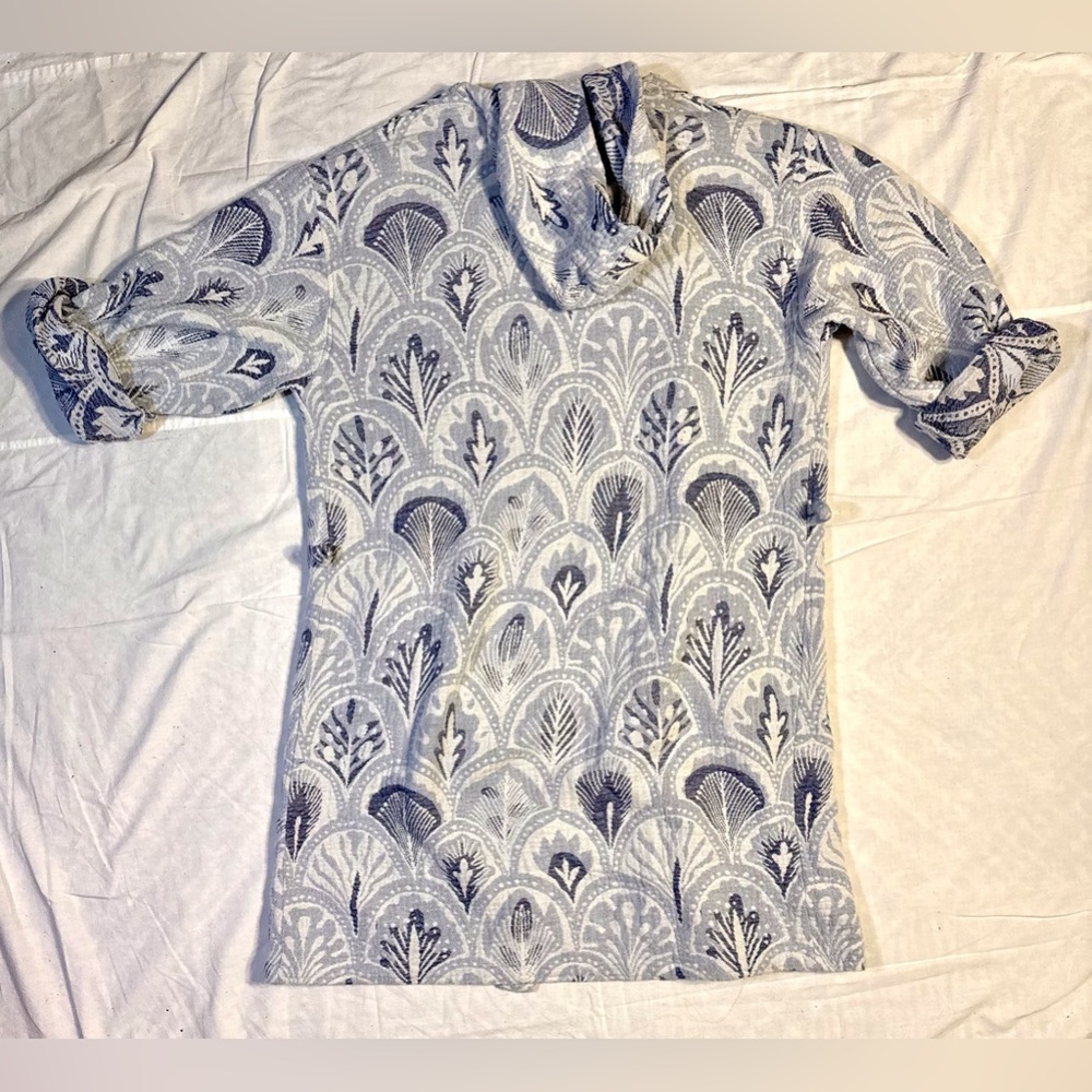 LET’S TALK TOWELS Turkish Cotton Palmette Robe Beach Cover Up - Picture 6 of 14